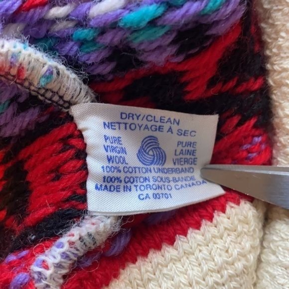 Vintage Murray Merkley Handmade Knitted Wool Beanie With Ear Flaps RARE - Picture 5 of 5